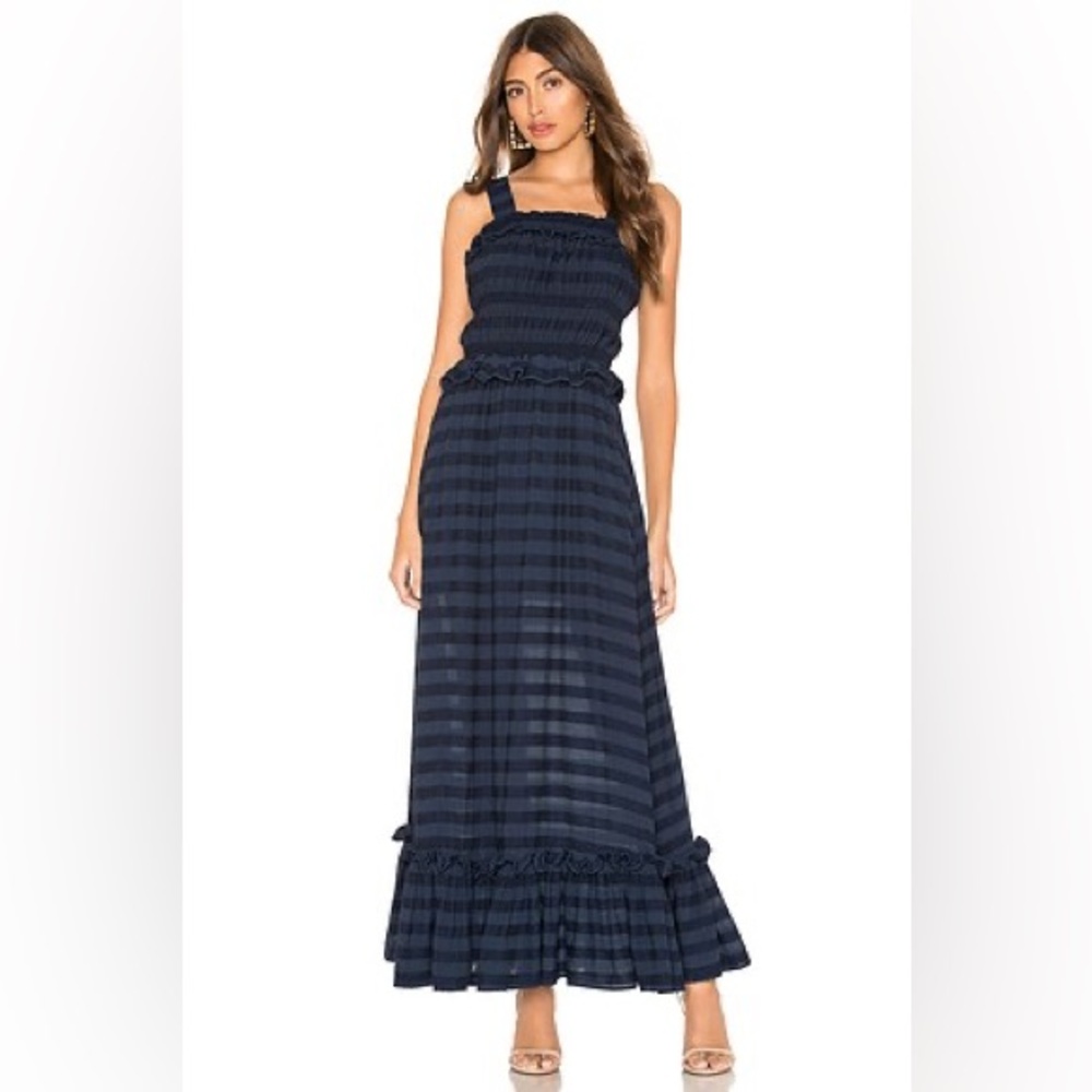 Tularosa ida maxi dress blue stripe
